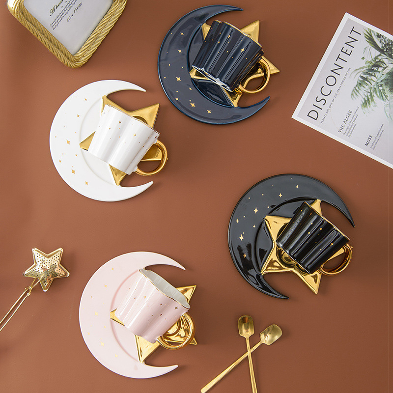 b905235c-9c1b-43f1-81ae-3b9073e5083c.jpg Creative Ceramic Cup With Star And Moon Saucer - Image 1