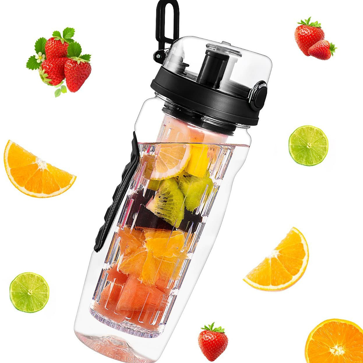 ff19b99f-8076-47c2-bb65-644b7cbb0fcd.jpg 32Oz Fruit Infusing Infuser Water Bottle Water Fruit Bottle BPA Free Plastic Sport Fruit Infuser Water Bottles With Infuser Juice Shaker Drink Bottle Of Water - Image 1